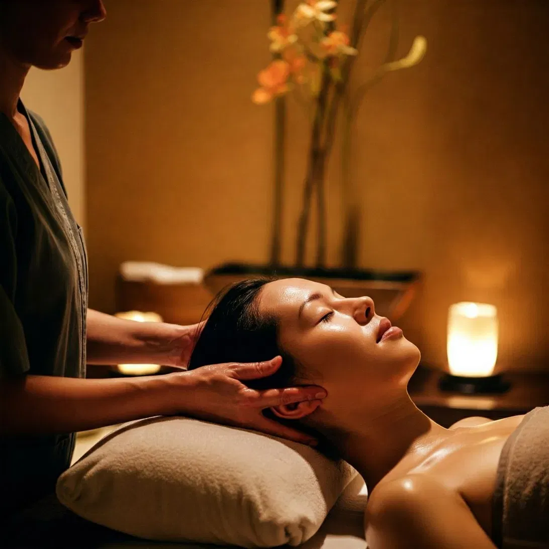 Hot stone aromatherapy massage
